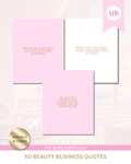 50 Quote Templates for Beauty professionals