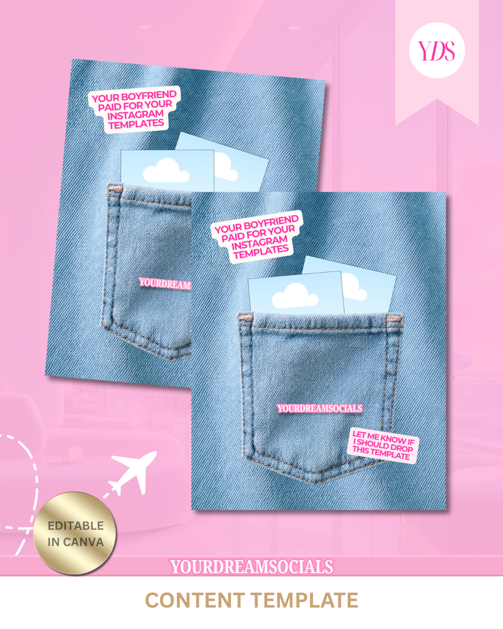 Jean pocket template