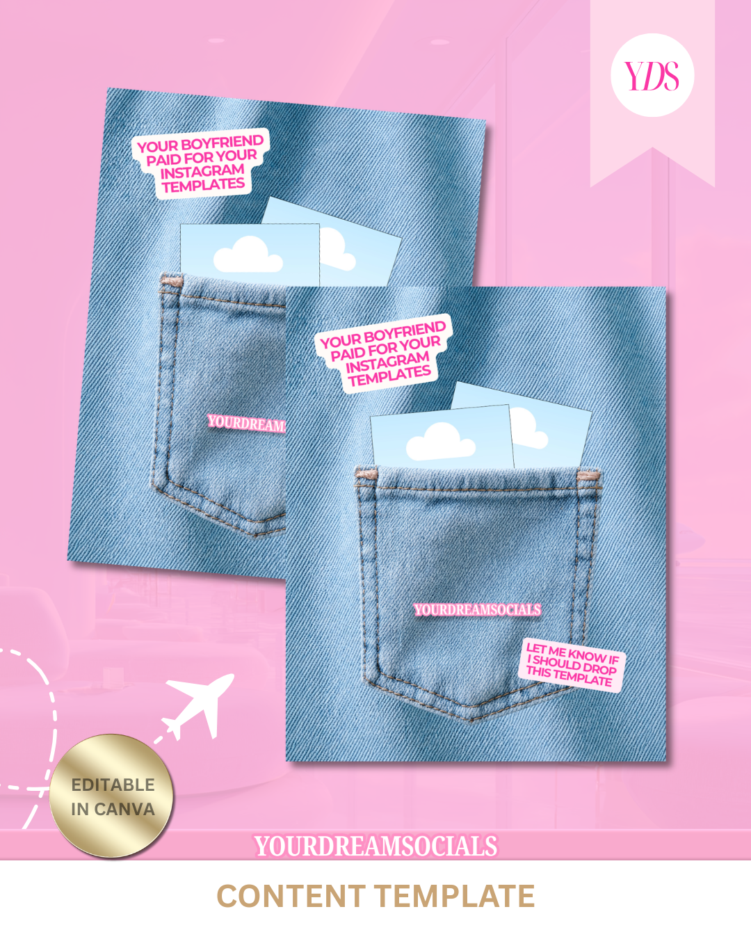 Jean pocket template