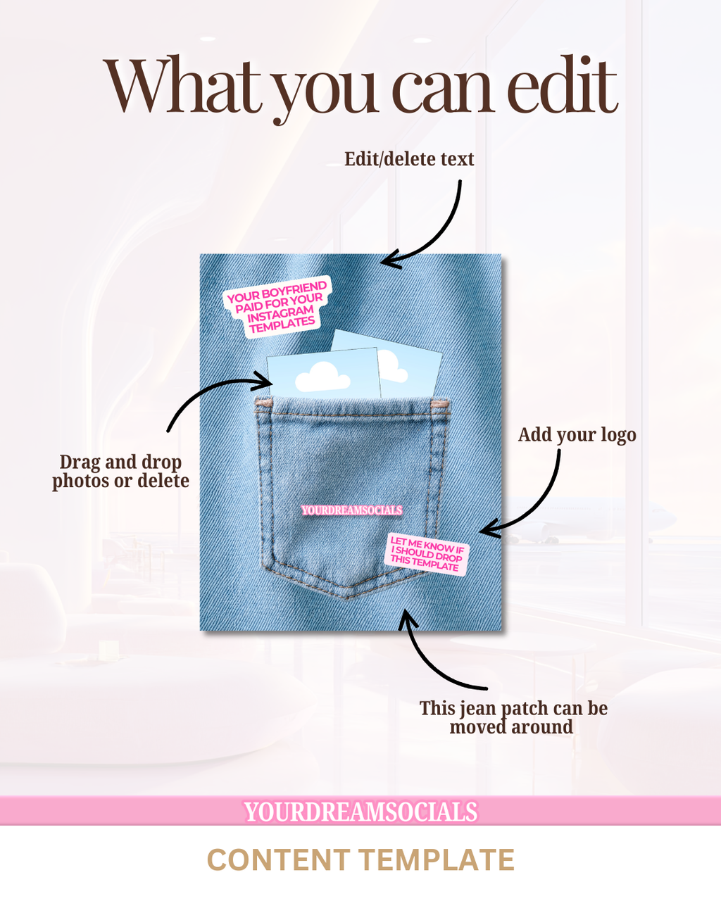 Jean pocket template