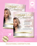 Korean lash lift template