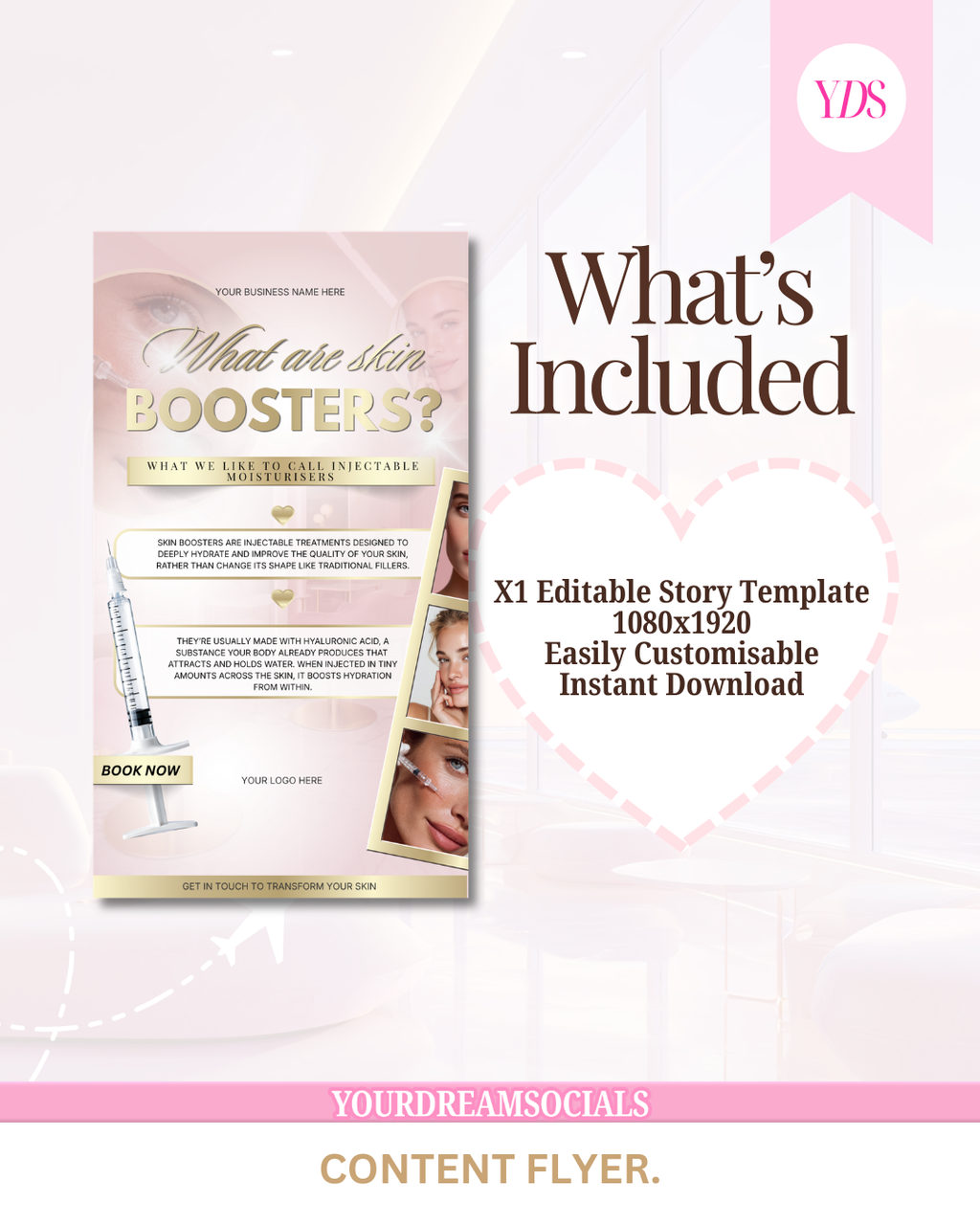 Skin boosters content template (Story size)