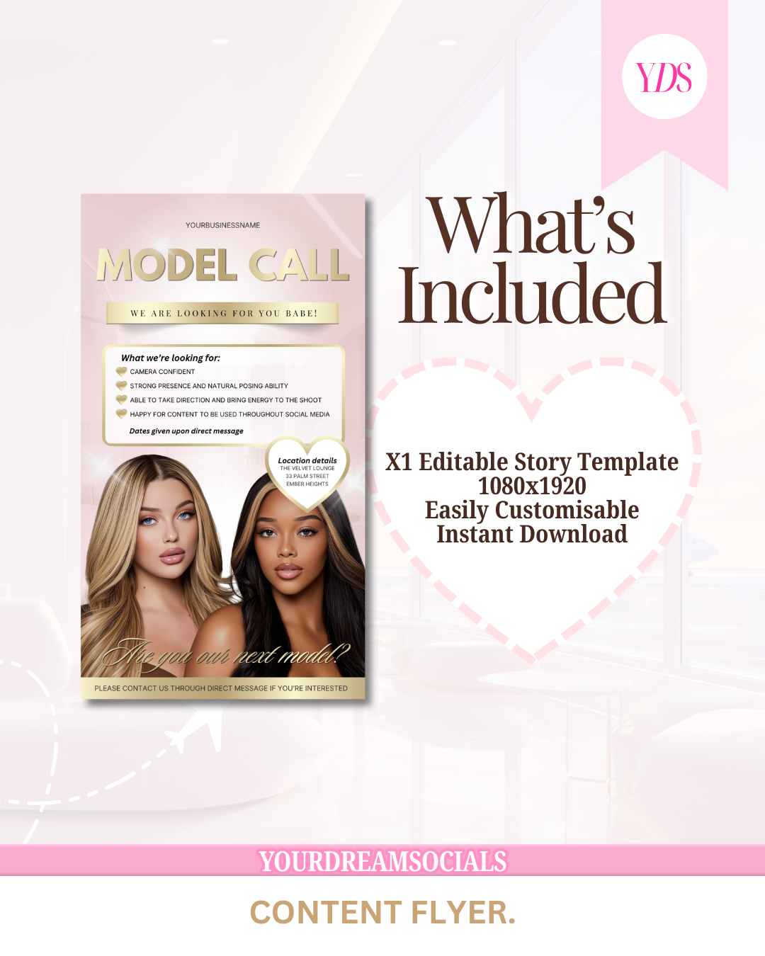 Model call template (Story size)