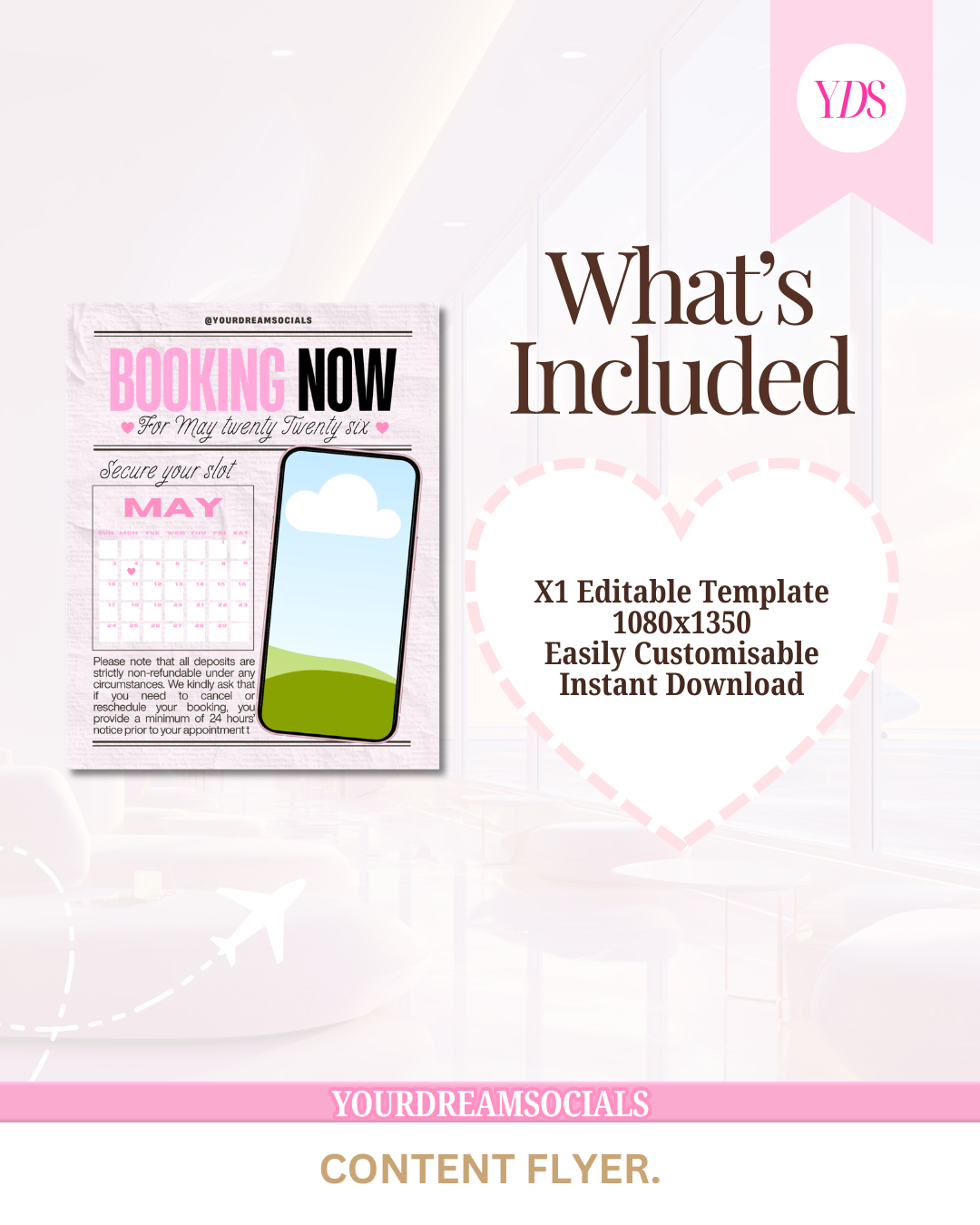 Booking now content template