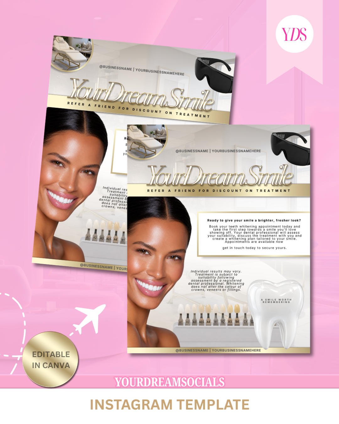 Teeth whitening promo template