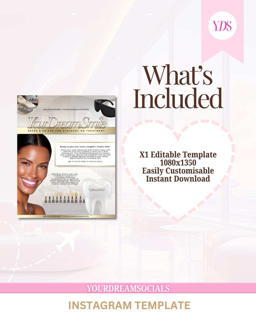Teeth whitening promo template