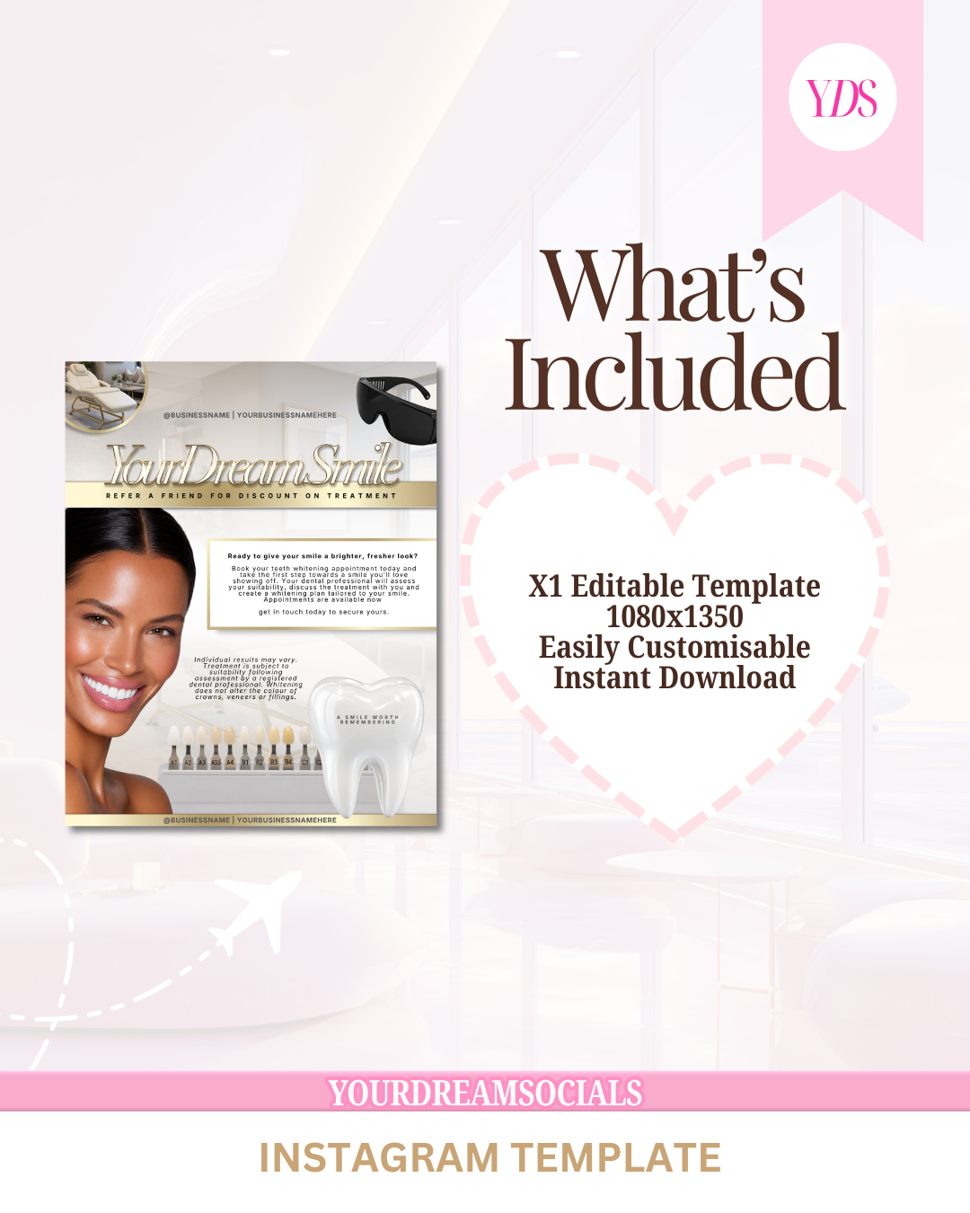 Teeth whitening promo template