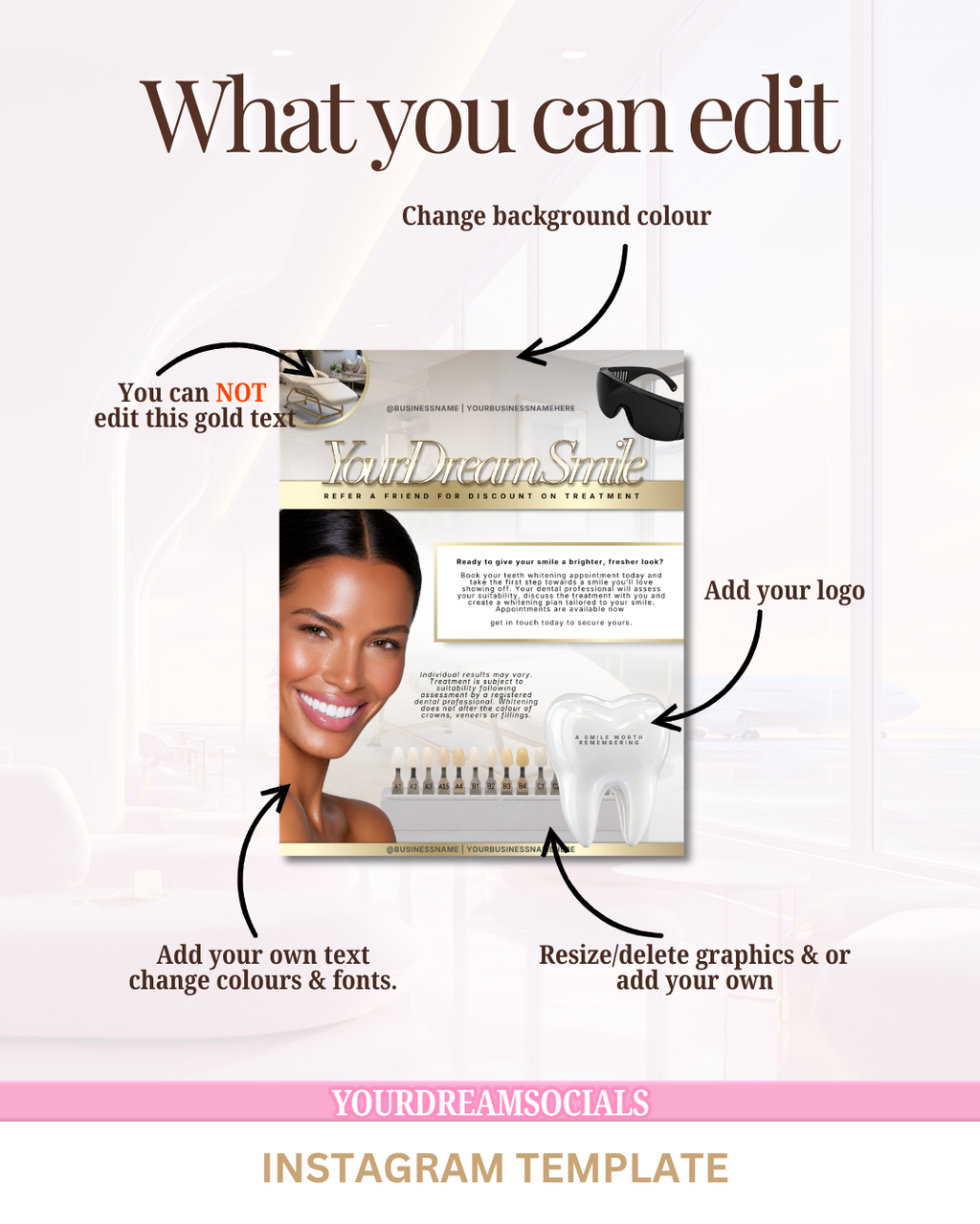 Teeth whitening promo template