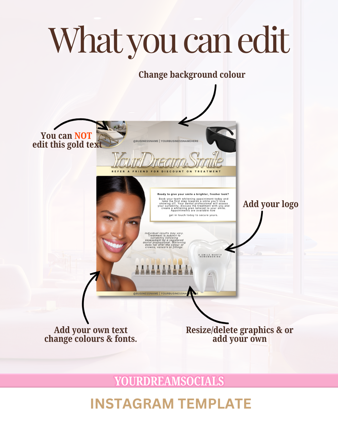 Teeth whitening promo template