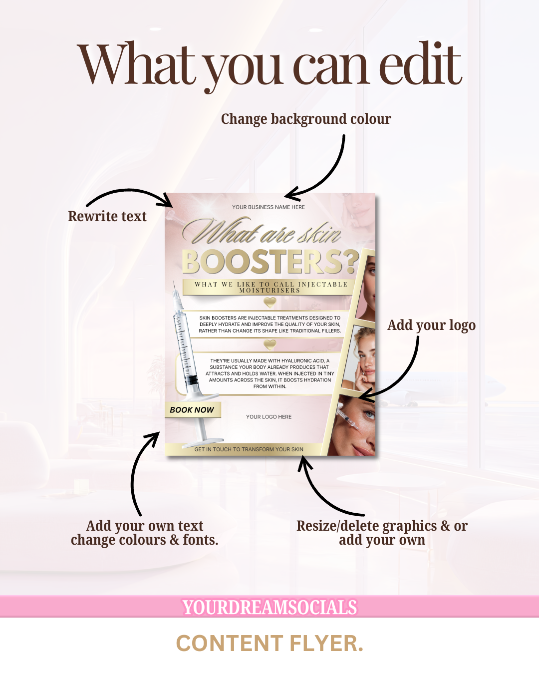 Skin boosters template