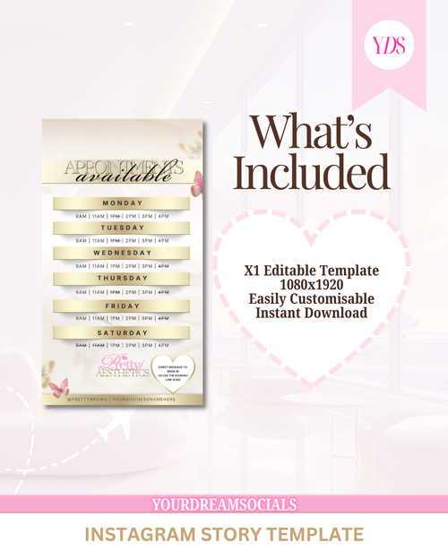Appointments available template (Story size)