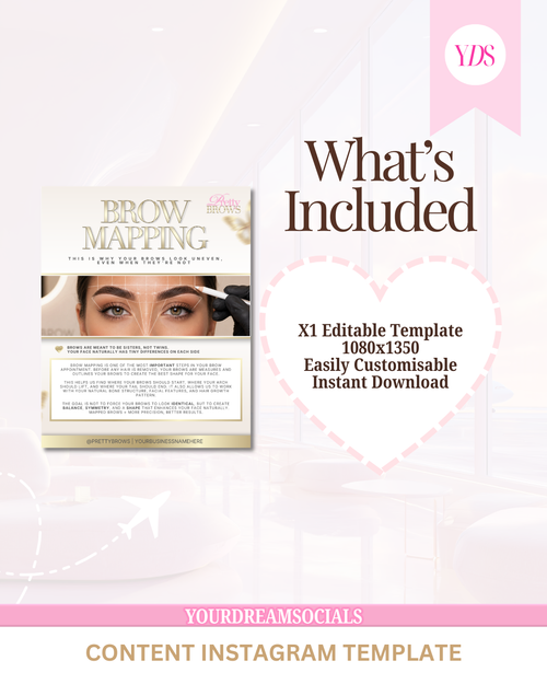 Brow mapping template