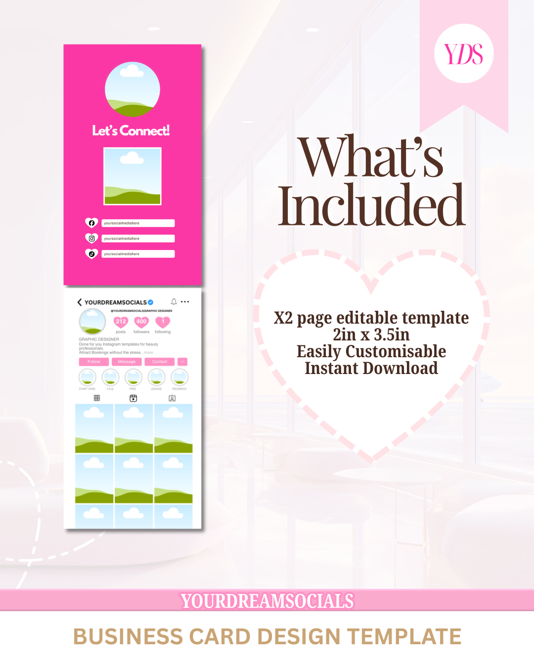 Instagram style business card template