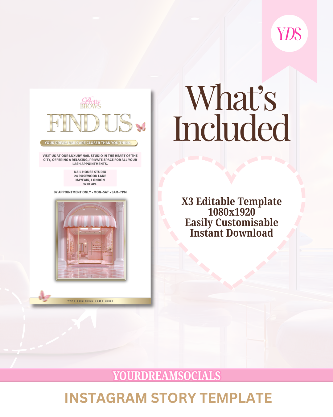 Nail tech story templates