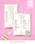 Aesthetic Price list templates