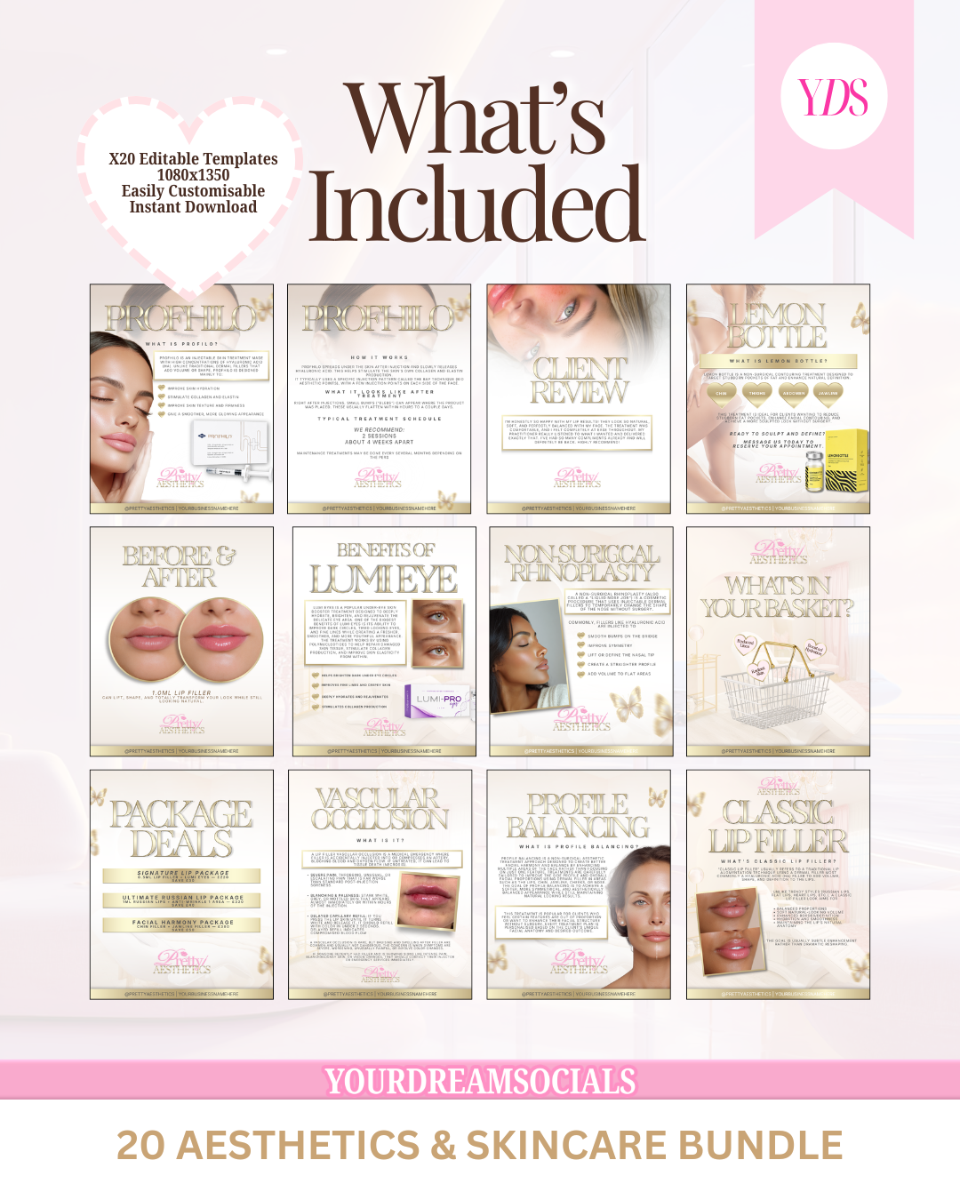 Aesthetics & Skincare Template Bundle