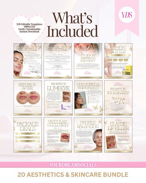 Aesthetics & Skincare Template Bundle