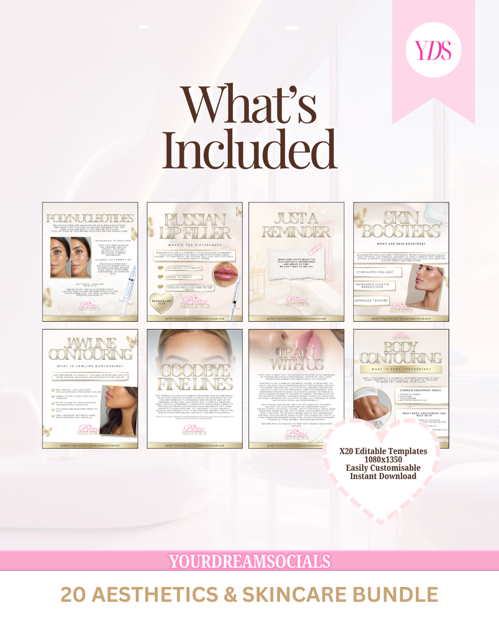 Aesthetics & Skincare Template Bundle