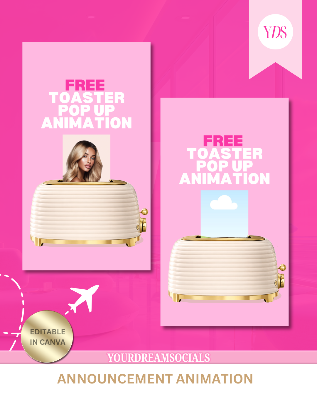 Toaster pop up animation