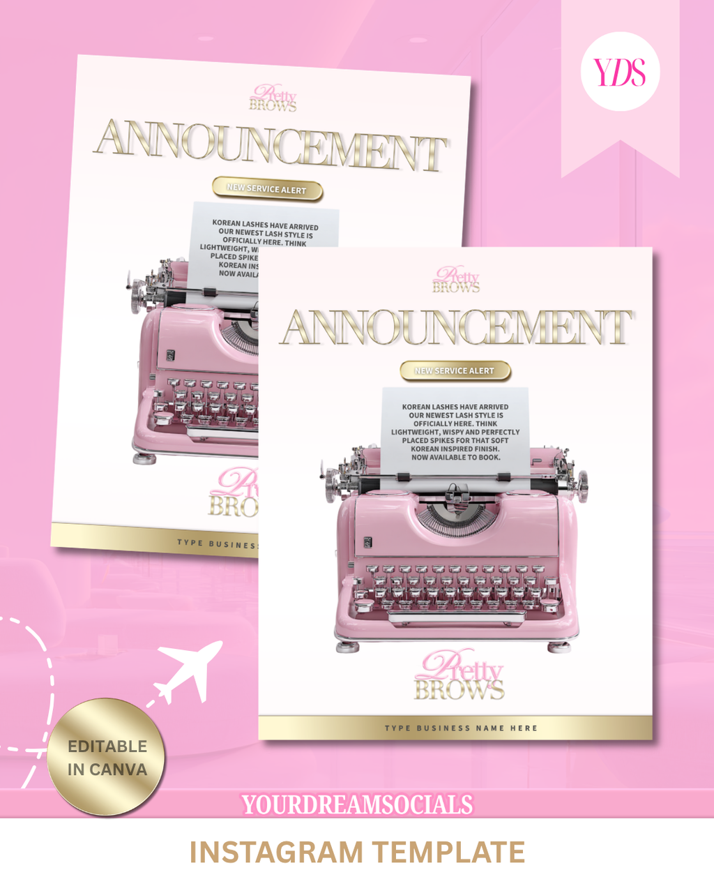 Announcement template