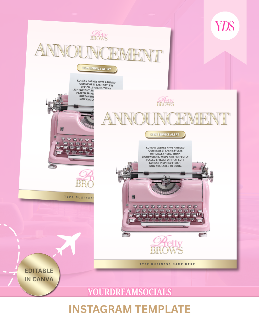 Announcement template