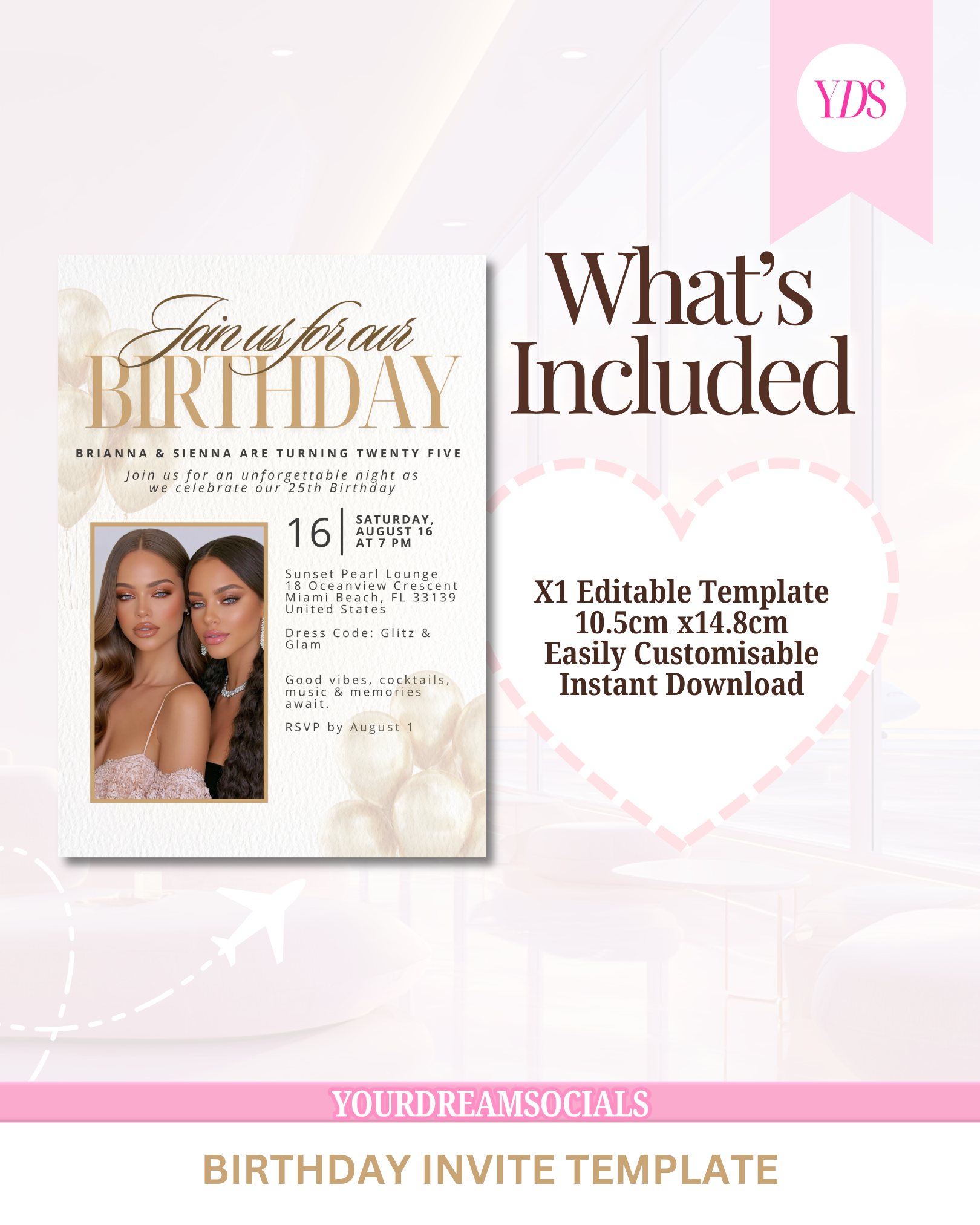 Birthday invite template