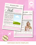 Birthday invite template