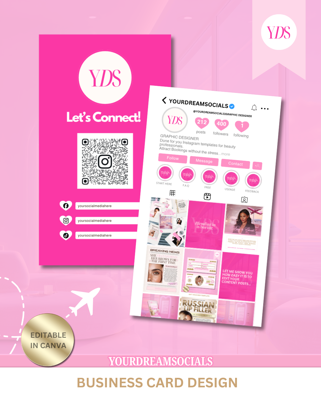 Instagram style business card template