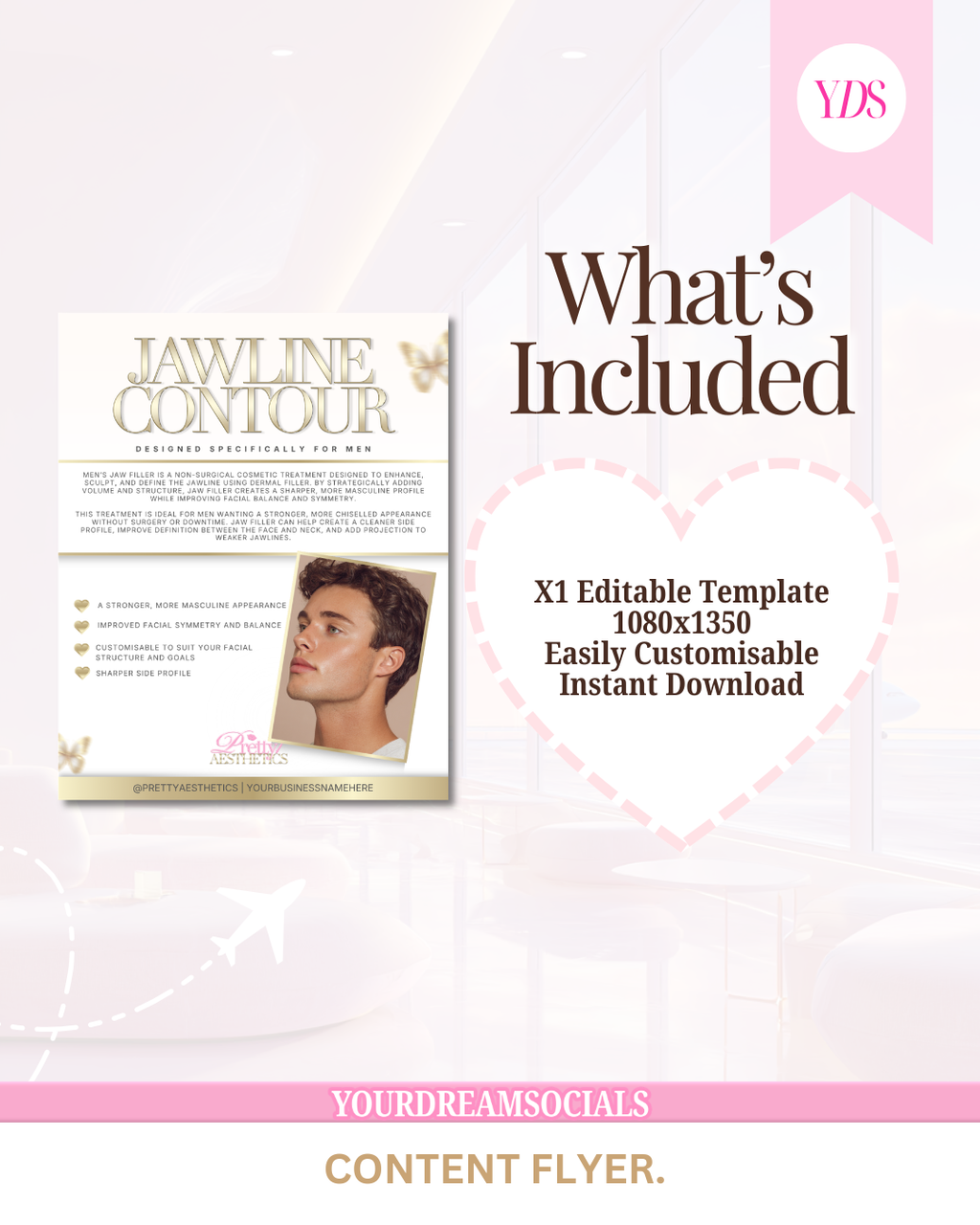 Jawline contour template