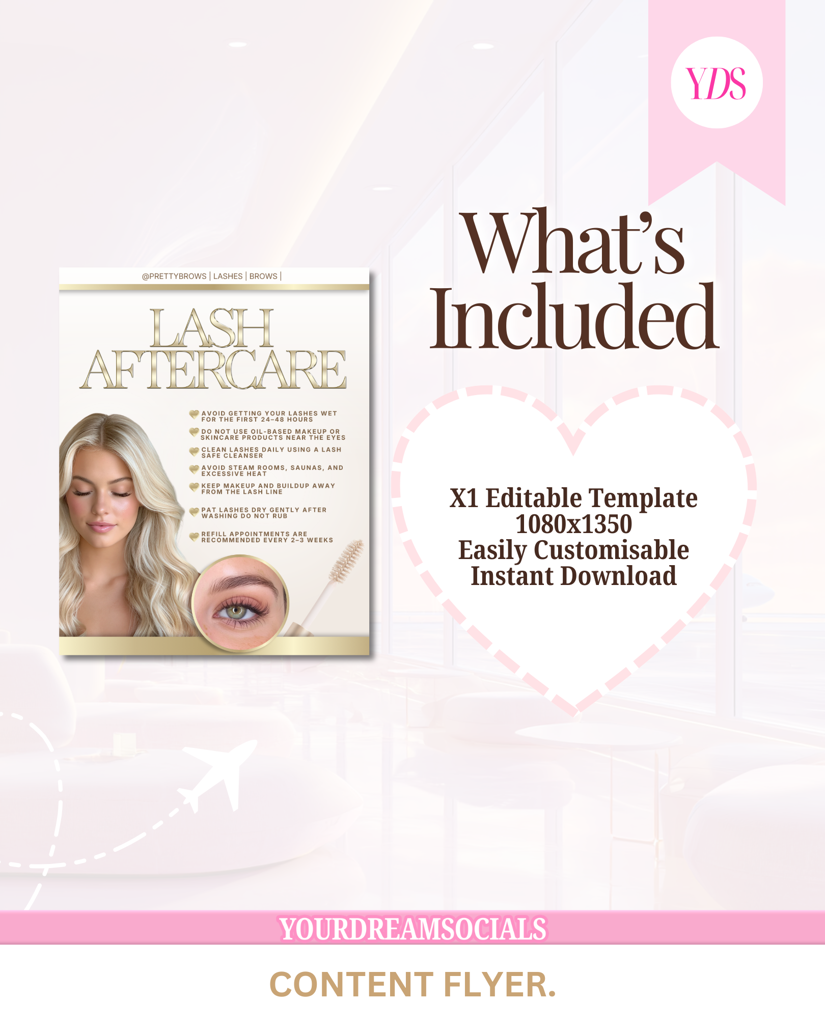Lash aftercare template