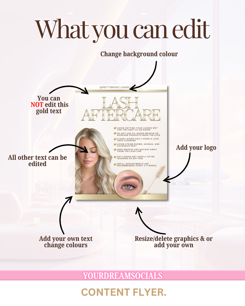 Lash aftercare template