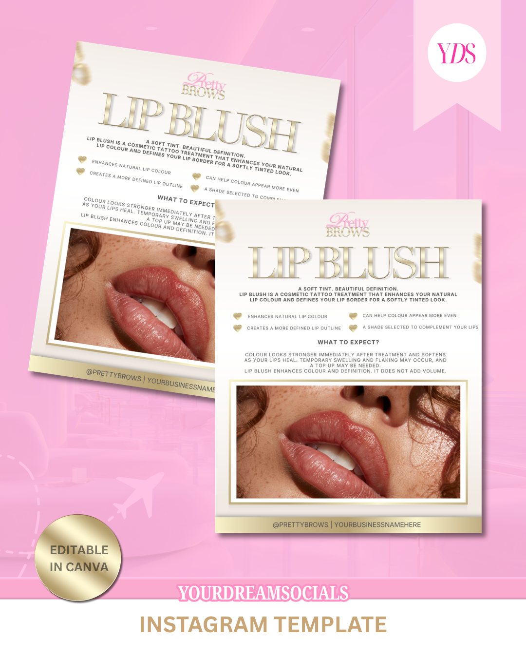 Lip blush template