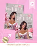 Birthday magazine cover template