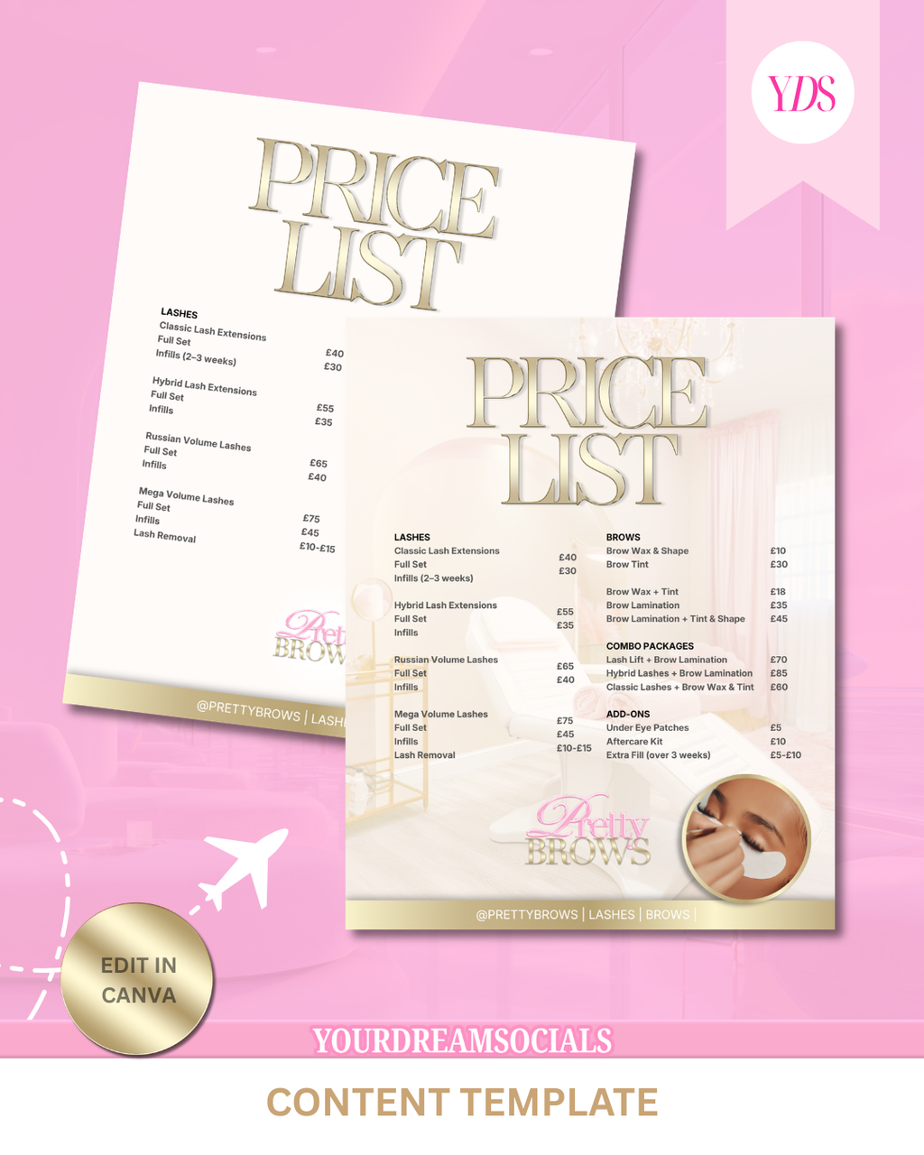 Price list template