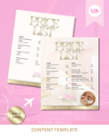 Price list template