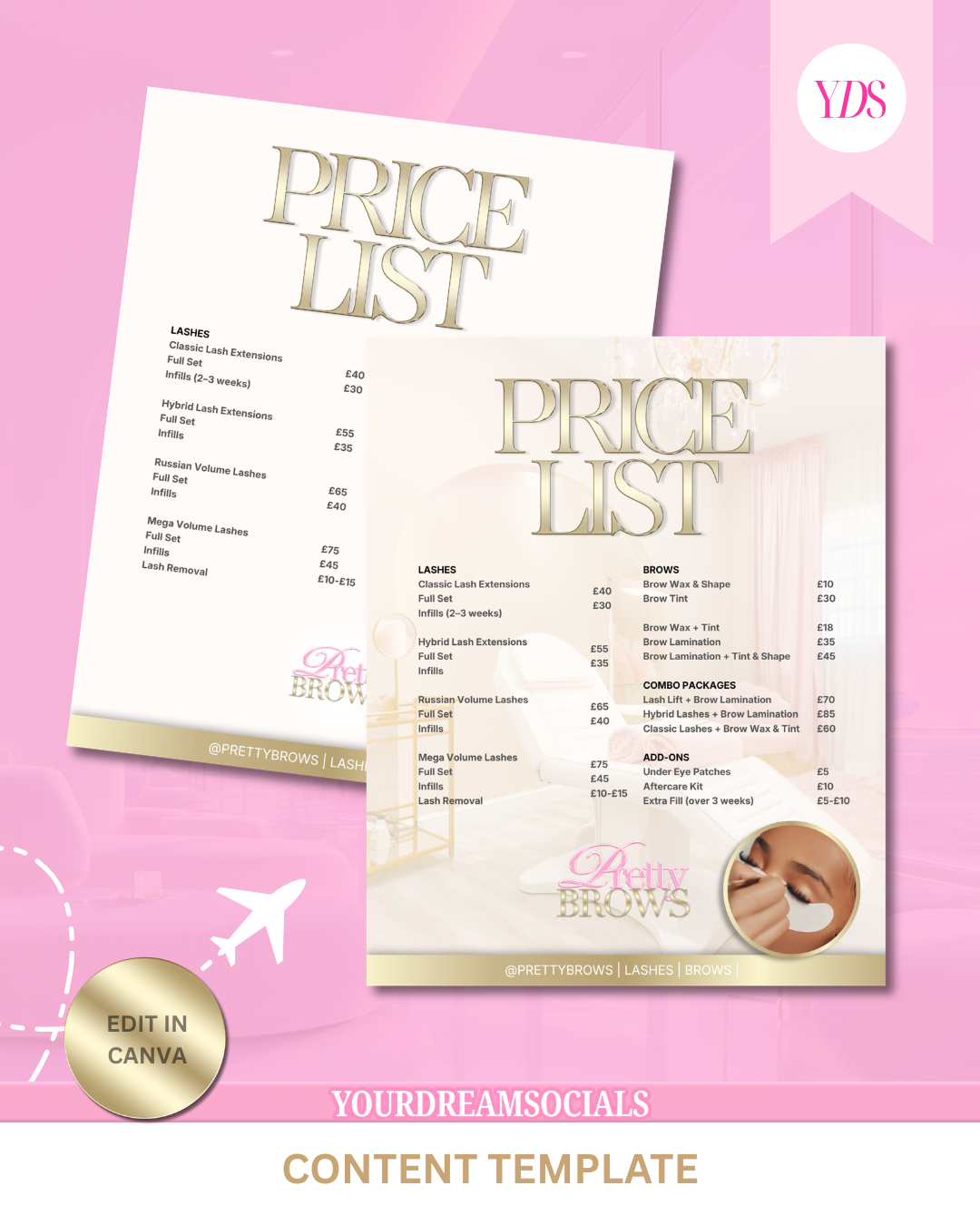 Price list template