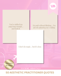 50 Aesthetic Quote Templates for Practitioners