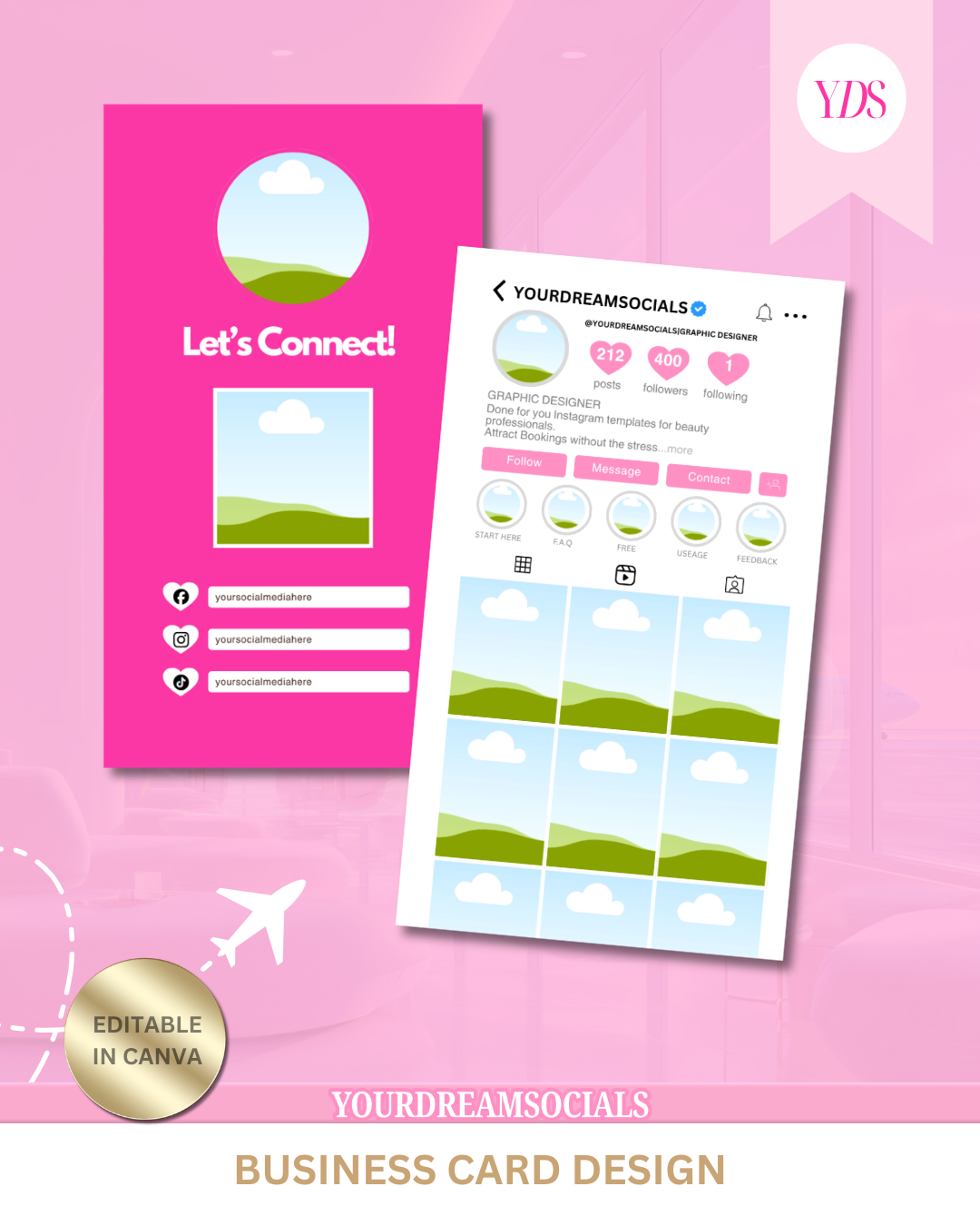 Instagram style business card template