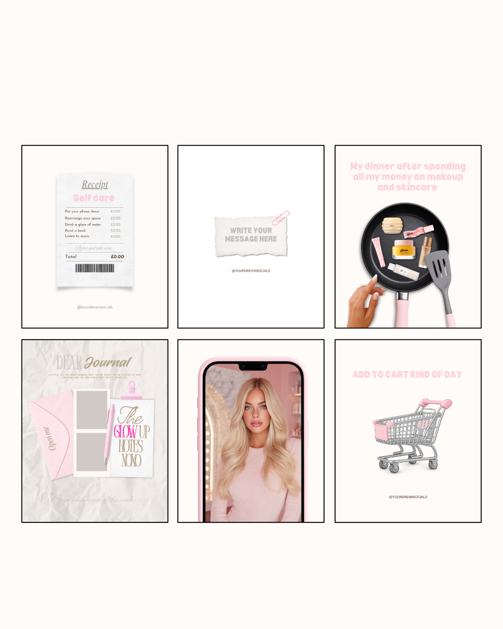 Social favourite templates