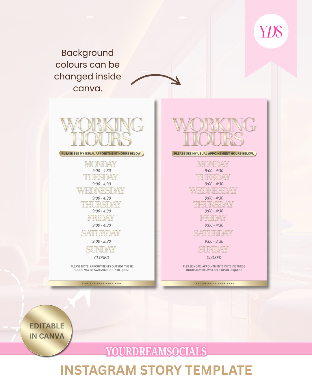 Working hours template (Story size)
